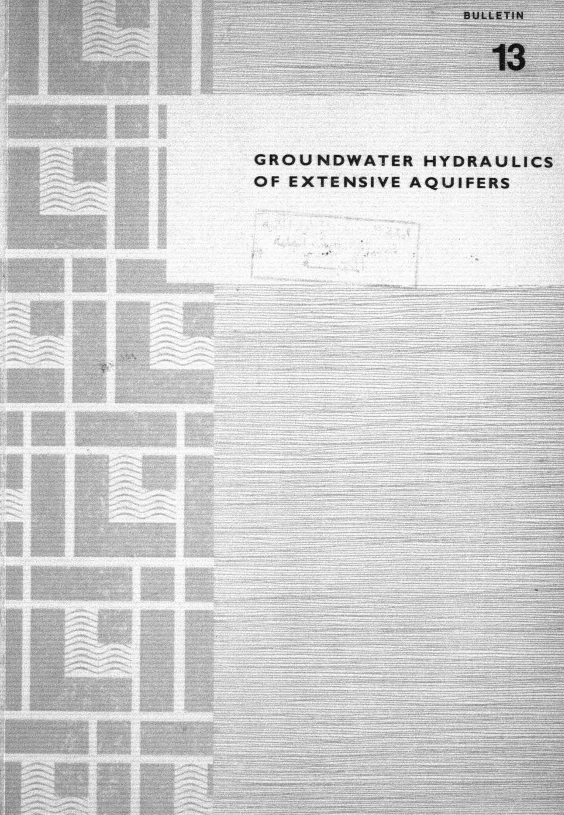 GROUNDWATER HYDRAULICS Of EXTENSIVE AQUIFERS.